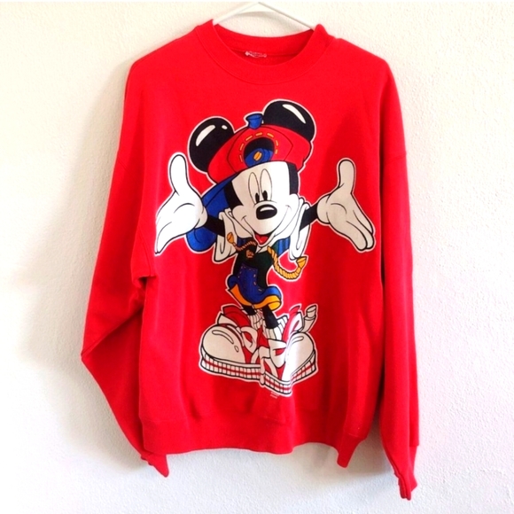 Vtg Disney Mickey Mouse Unlimited Jerry Leigh Graphic Sweatshirt OSFA One Size - Picture 1 of 12